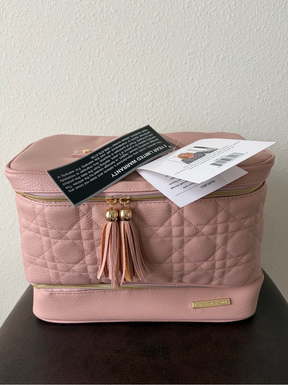 Marcy Mckenna Glam Bag Modern Beauty Case Rose Gold NWT - Picture 2 of 14
